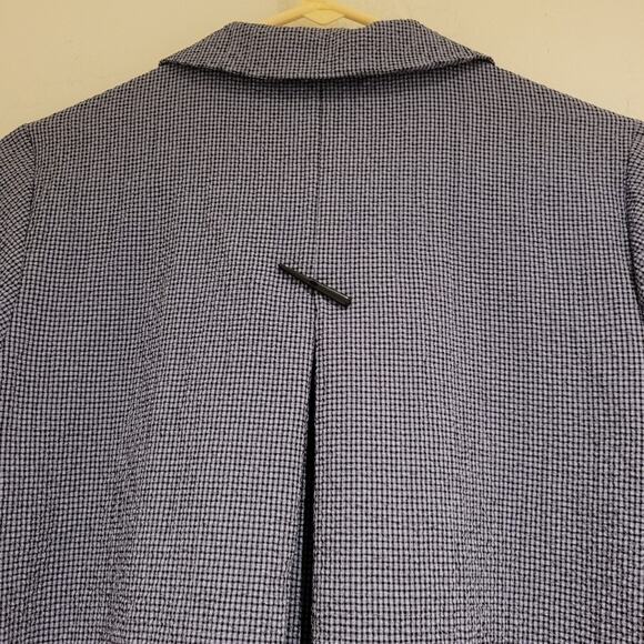 Habitat Chopstick Buttons Tiny Plaid Button-Up Collared Swing Tunic Jacket, S - Picture 6 of 9